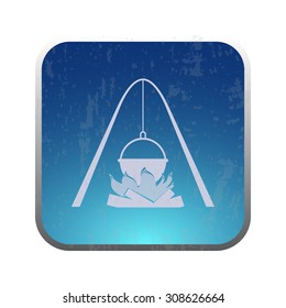 vector illustration of modern icon cauldron