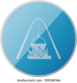 vector illustration of modern icon cauldron