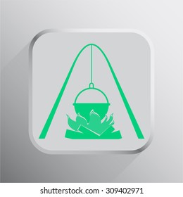 vector illustration of modern icon cauldron