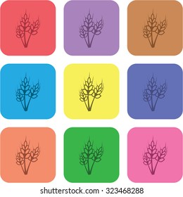 vector illustration of modern icon cereals