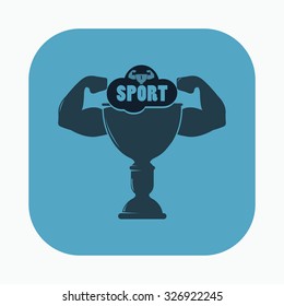 vector illustration of modern icon champion cup