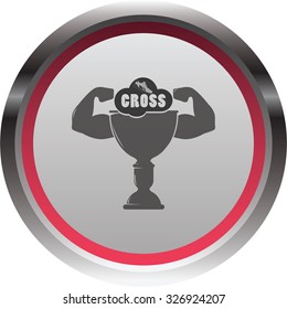 vector illustration of modern icon champion Cup in cross