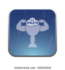 vector illustration of modern icon champion Cup in athletics