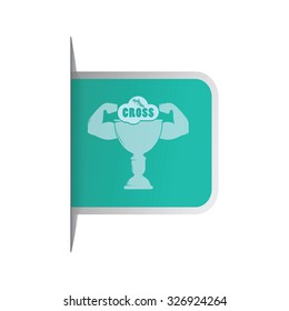 vector illustration of modern icon champion Cup in cross