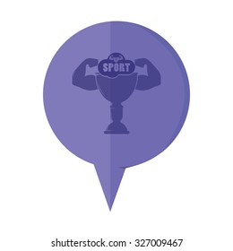 vector illustration of modern icon champion cup