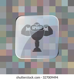vector illustration of modern icon champion cup