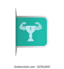 vector illustration of modern icon champion cup