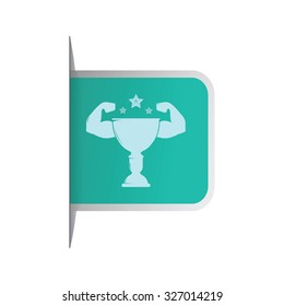 vector illustration of modern icon champion cup