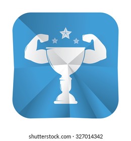 vector illustration of modern icon champion cup
