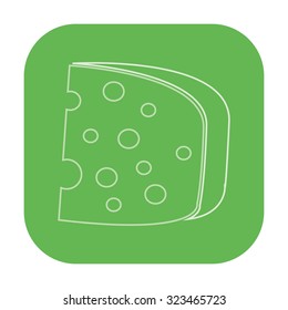 vector illustration of modern icon cheese