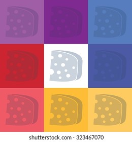 vector illustration of modern icon cheese