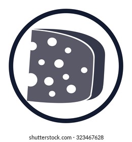 vector illustration of modern icon cheese