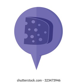 vector illustration of modern icon cheese