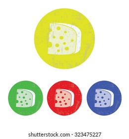 vector illustration of modern icon cheese