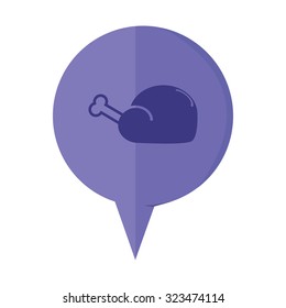 vector illustration of modern icon chicken