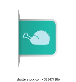vector illustration of modern icon chicken