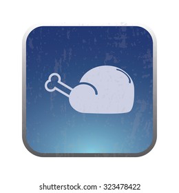vector illustration of modern icon chicken