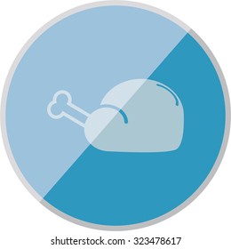 vector illustration of modern icon chicken