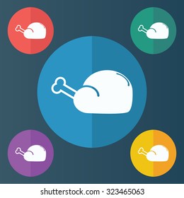vector illustration of modern icon chiken