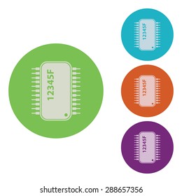 vector illustration of modern icon chip