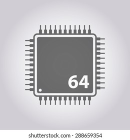 vector illustration of modern icon chip