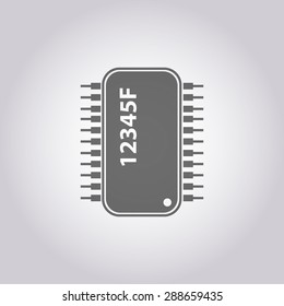vector illustration of modern icon chip
