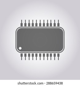 vector illustration of modern icon chip