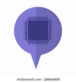 vector illustration of modern icon chip