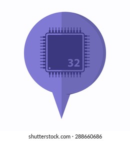 vector illustration of modern icon chip