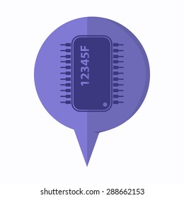 vector illustration of modern icon chip