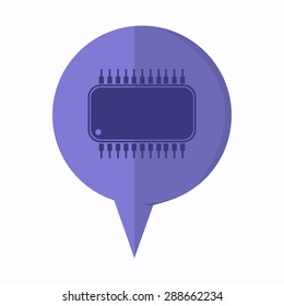 vector illustration of modern icon chip