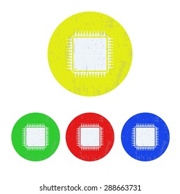 vector illustration of modern icon chip