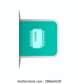 vector illustration of modern icon chip