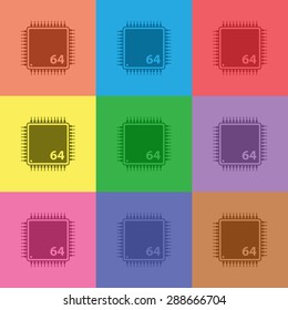 vector illustration of modern icon chip