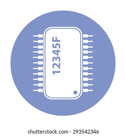 vector illustration of modern icon chip