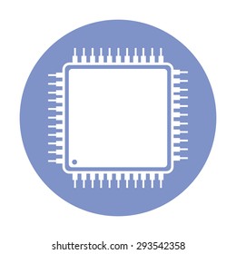 vector illustration of modern icon chip