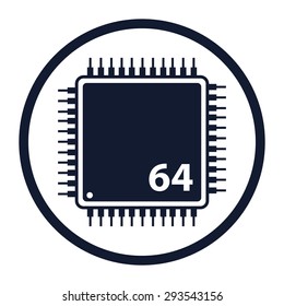 vector illustration of modern icon chip