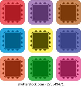 vector illustration of modern icon chip