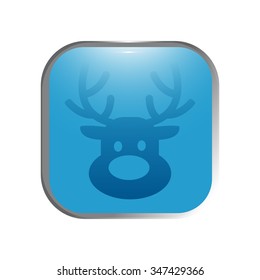 vector illustration of modern icon Christmas deer