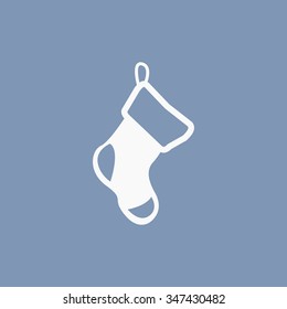 vector illustration of modern icon Christmas sock