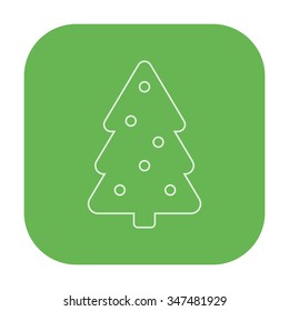 vector illustration of modern icon Christmas tree