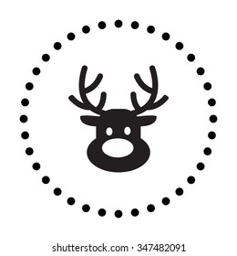 vector illustration of modern icon Christmas deer