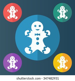vector illustration of modern icon Christmas cookies