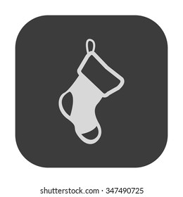vector illustration of modern icon Christmas sock