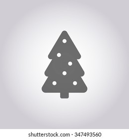 vector illustration of modern icon Christmas tree