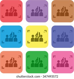 vector illustration of modern icon Christmas photo
