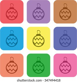 vector illustration of modern icon Christmas toy