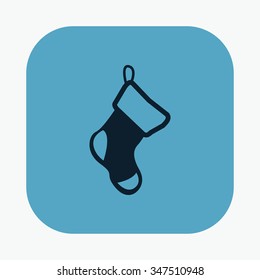 vector illustration of modern icon Christmas sock