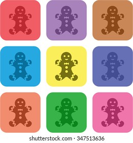 vector illustration of modern icon Christmas cookies
