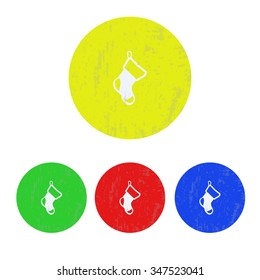 vector illustration of modern icon Christmas sock